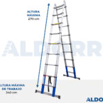 Escalera telescópica plegable 2,80 m - ALDORR Home