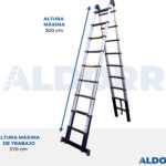 Escalera telescópica plegable 3,10 m - ALDORR Professional