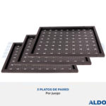 Tablero de herramientas - Estante de pared de aluminio - 3 piezas